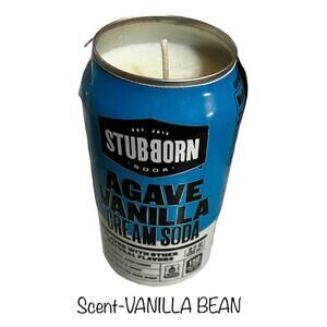Stubborn Cream Soda Pop Can Hand Poured 100% Natural Soy Wax CANdle